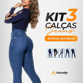 Kit 3 Calças Lipo Jeans Modeladoras [DIRETO DA FÁBRICA]!